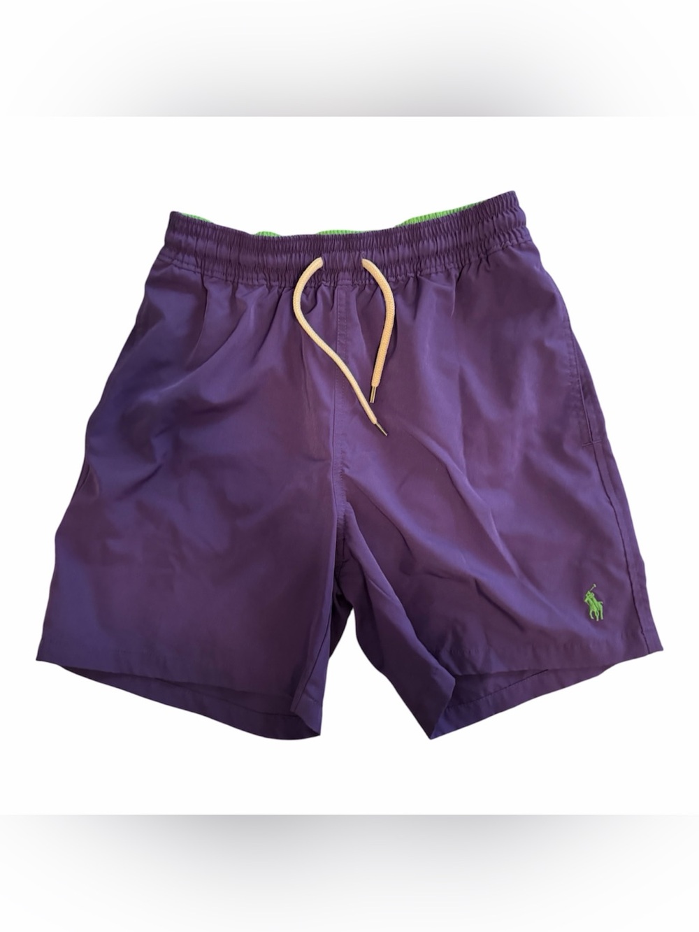 Polo by Ralph Lauren Purple Swim Trunks with Green Logo size S